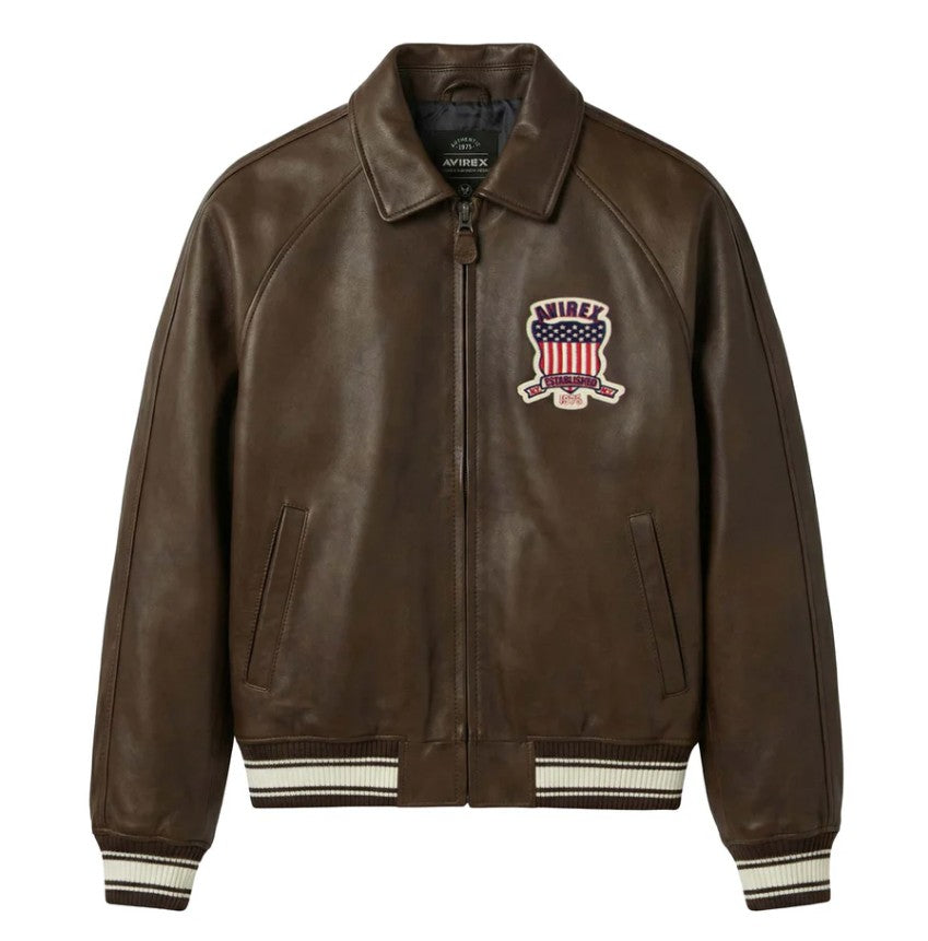 AVIREX GENUNE SHEEP LEATHER ICON JACKET