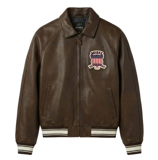 AVIREX GENUNE SHEEP LEATHER ICON JACKET