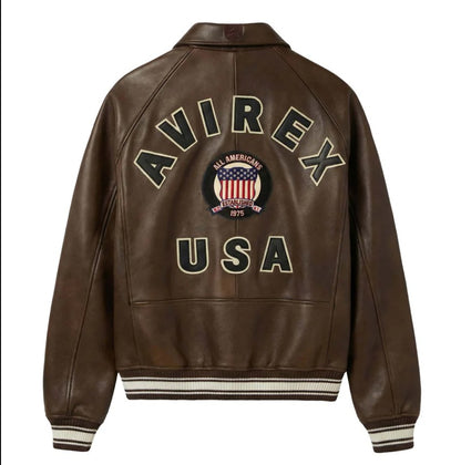 AVIREX GENUNE SHEEP LEATHER ICON JACKET