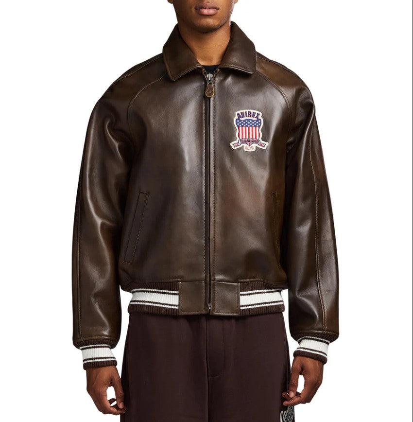 AVIREX GENUNE SHEEP LEATHER ICON JACKET