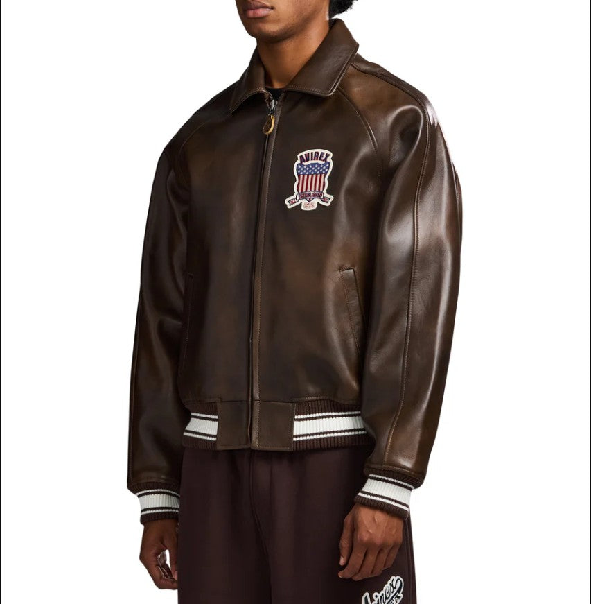 AVIREX GENUNE SHEEP LEATHER ICON JACKET