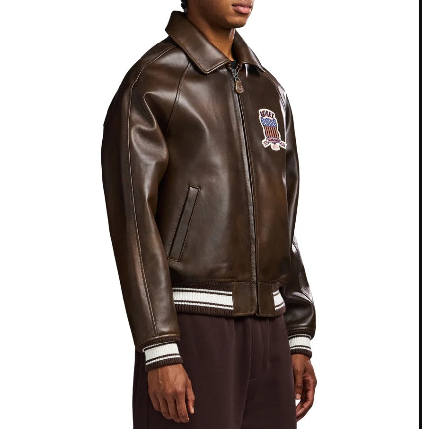AVIREX GENUNE SHEEP LEATHER ICON JACKET
