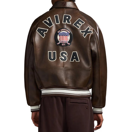 AVIREX GENUNE SHEEP LEATHER ICON JACKET